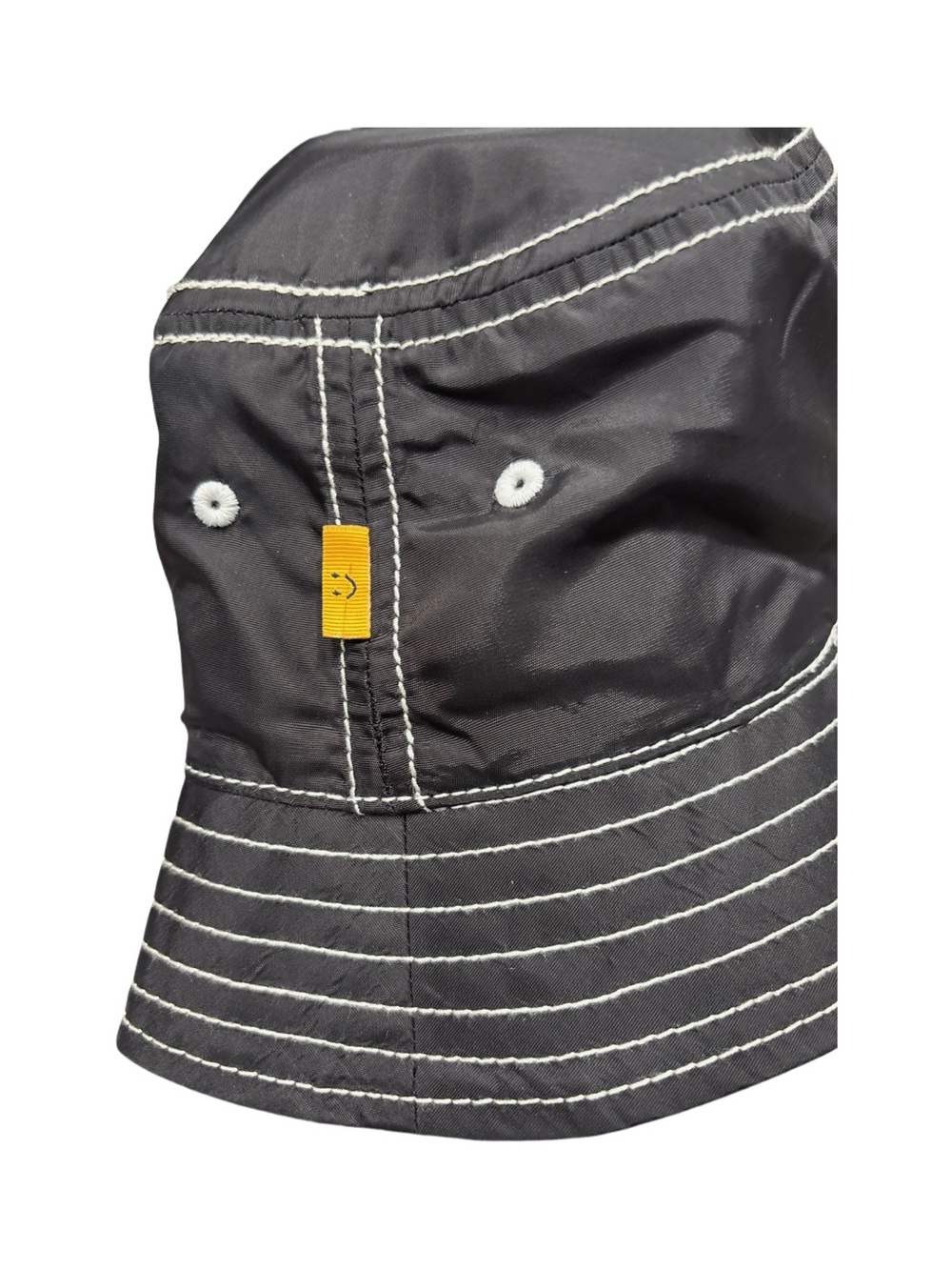 Birdwell Critical Slider Bucket Hat Black Yellow Logo Coastal Surf Retro Utility - Picture 4 of 4